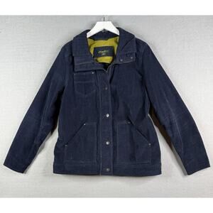 Eddie Bauer Corduroy Jacket Womens XL Tall Blue Utility Ranch Outdoors Chore